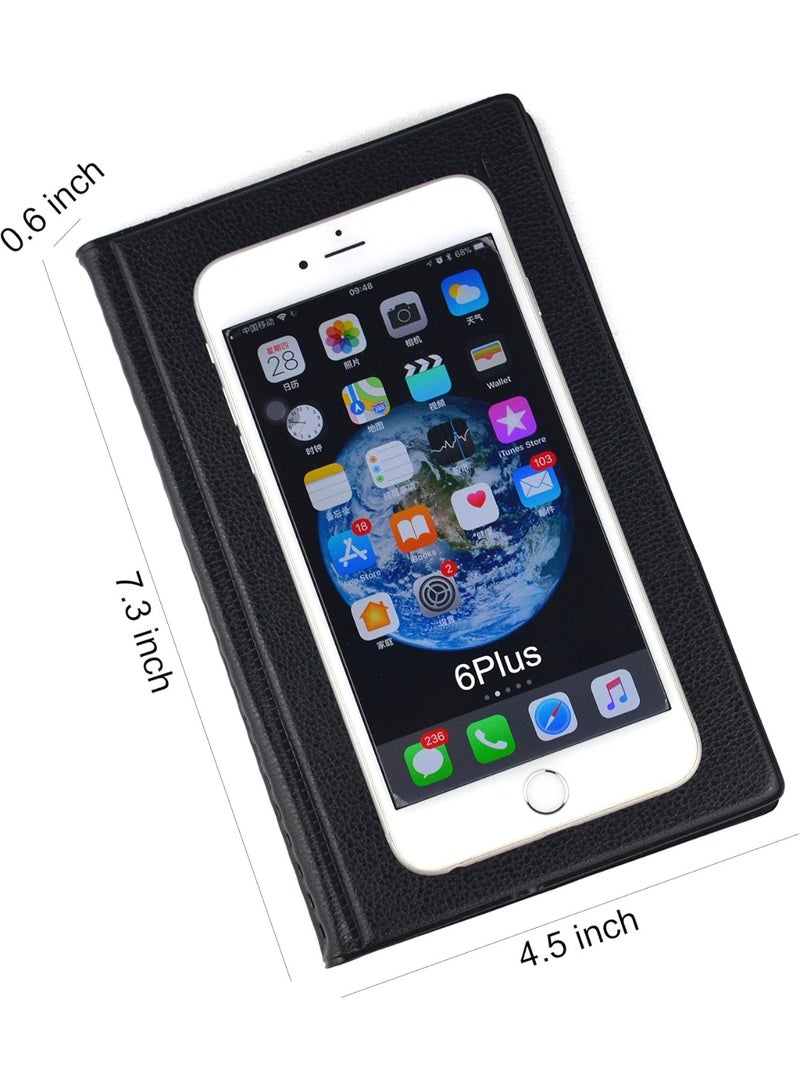 Business Card Book Holder Name Card Organizer Professional Office Journal Namecard Holder Organizer Holds 240 Cards - Black - Image 3